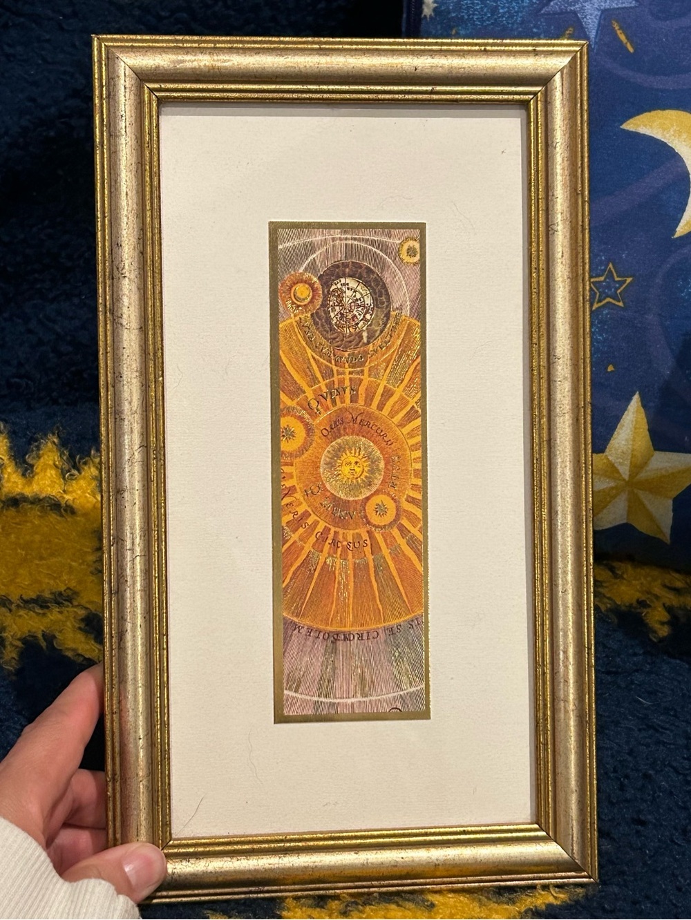 Vintage 90s Celestial Pier 1 Sun Art Print Gold Whimsigoth Decor Gallery Wall